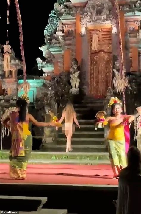 Tourist arrested after stripping NAKED and crashing Bali temple。